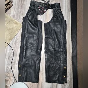 Vintage Vance Leathers Women Soft Leather Chaps Sz XS